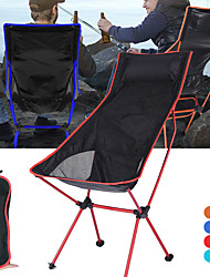 cheap -Camping Chair High Back with Headrest Ultra Light (UL) Foldable Breathable Comfortable Mesh 7075 Aluminium Alloy for Camping / Hiking Fishing Beach Outdoor Autumn / Fall Spring Blue Red Orange Dark