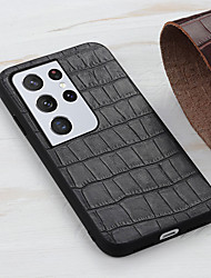cheap -Crocodile Leather Phone Case For Samsung Galaxy S22 S21 Ultra S20 Plus A52 A72 A42 A51 A71 A21s Durable Softable and Comfortable Shockproof Protection Back Cover For Samsung Galaxy Note 20 Ultra
