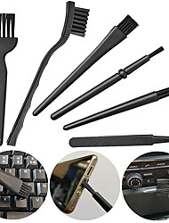 cheap -6 in 1 Plastic Portable Handle Nylon Anti Static Brushes Cleaning Keyboard Brushes Kit Black Cleaning Accessories