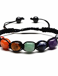 cheap -fuqimanman2020 7 chakra stone yoga bracelets reiki healing crystal braelet natural gemstone braided rope bracelets for women girls jewelry(c)