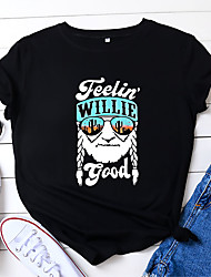 cheap -have a willie nice day t shirt womens short sleeve willie nelson inspired tees vacation shirt tops size m &amp;amp; #40;black&amp;amp; #41;