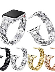 cheap -Smart Watch Band for Apple iWatch 38/40/41mm 42/44/45mm Metal Band Jewelry Bracelet Zinc alloy Luxury Bracelet Bling Diamond Apple Watch Series 7 / SE / 6/5/4/3/2/1 Replacement  Wrist Strap