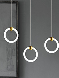cheap -LED Pendant Light Circle Ring Design Copper Modern Nordic Metal Lights Living Room Bedroom Kitchen Dining Room Light Ring Acrylic lampshade Natural White 39W 3120LM