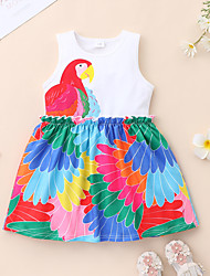 cheap -Toddler Little Girls&#039; Dress Animal Rainbow Dresses