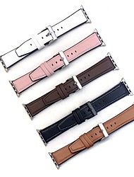 cheap -1 pcs Smart Watch Band for Apple iWatch Series 7 / SE / 6/5/4/3/2/1 38/40/41mm 42/44/45mm Quilted PU Leather Smartwatch Strap Soft Classic Clasp Leather Loop Business Band Replacement  Wristband