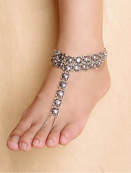 cheap -Anklet Women&#039;s Body Jewelry For Holiday Imitation Diamond Alloy Silver