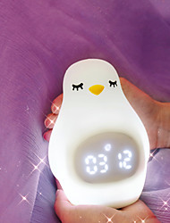 cheap -Night Light Bedroom Alarm Clock Penguin Decoration Light Nursery Night Light Touch Lamp Night Light Dimmable Adorable Romantic Gift ON / OFF Touch Dimmer Button