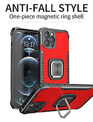 cheap -Magnetic Metal Ring Stand Armor Phone Case For iPhone 12 Pro Max 11 Pro Max Aluminum Alloy Shockproof Back Cover