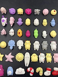 cheap -30pcs Funny Kawaii Anti-stress Squishy Toys Squeeze Rising Squishes Animals Stress Reliever Gifts Gag Novelty Toys for Christmas