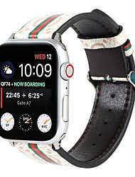 cheap -1 pcs Smart Watch Band for Apple iWatch Series 7 / SE / 6/5/4/3/2/1 38/40/41mm 42/44/45mm PU Leather Smartwatch Strap Business Classic Clasp Leather Loop Printed Bracelet Replacement  Wristband