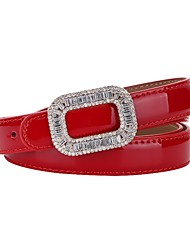 cheap -Women&#039;s Waist Belt Party Evening Street Dailywear Cocktail Party Dark Brown Black Belt Pure Color / White / Red / Fall / Spring