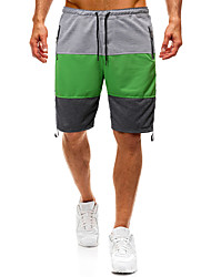 cheap -Men&#039;s Sports &amp; Outdoors Shorts Bermuda shorts Short Pants Sport Casual Micro-elastic Color Block Mid Waist Blue Green Light Grey Dark Gray Red M L XL XXL / Summer