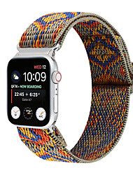 cheap -1 pcs Smart Watch Band for Apple iWatch Series 7 / SE / 6/5/4/3/2/1 38/40/41mm 42/44/45mm Nylon Smartwatch Strap Adjustable Length Soft Breathable Sport Band Printed Bracelet Replacement  Wristband