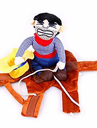 cheap -cowboy rider pet costume dogs clothes knight style with doll and hat- for halloween day