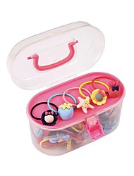 cheap -Kids Baby Girls&#039; 40 Boxes Of Cute Children&#039;s Cartoon Resin Hairpin Hairpin Mixed Color Pink Duckbill Clip Hair Rope Princess Hair Accessories