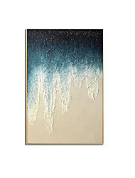 cheap -Oil Painting Handmade Hand Painted Wall Art Modern Blue White Abstract Paintings Home Decoration Decor Stretched Frame Ready to Hang