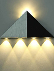 cheap -5-Light 23.5cm LED Outdoor Wall Lights Triangle Design Aluminum Wall Light Modern Minimalist Style Garden Staircase Lights IP65 Generic 1 W