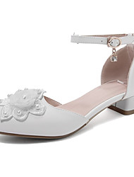 cheap -Girls&#039; Sandals Princess Shoes PU Big Kids(7years +) White Pink Spring Summer