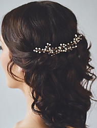 cheap -Romantic Cute Alloy Hair Combs / Flowers / Headdress with Imitation Pearl / Crystals / Rhinestones 1 PC Wedding / Special Occasion Headpiece / Hair Pin