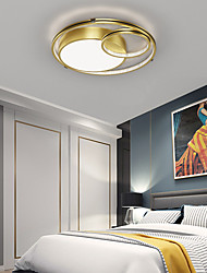cheap -LED Ceiling Light Modern Black Gold Round 42/52 cm Geometric Shapes Flush Mount Lights Aluminum Artistic Style Modern Style Stylish Painted Finishes 220-240V 110-120V