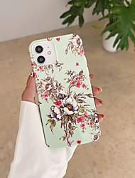 cheap -Phone Case For Apple Back Cover iPhone 12 Pro Max 11 SE 2020 X XR XS Max Shockproof Dustproof Pattern Flower TPU