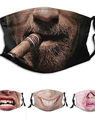 cheap -Men&#039;s Face cover Cotton Streetwear Home Adults Mouth Mask Reusable Anti Dust Mask Washable Mouth Protector 3D Print
