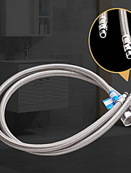 cheap -Stainless steel braided pointed hose explosion proof metal hose hot and cold water tap water inlet pipe hot and cold 4 minutes 60/80cm
