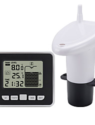 cheap -TS-FT002 Ultrasonic Water Tank Level Meter Liquid Depth Level Meter Sensor with Temperature Display Water Level Gauge Time Alarm