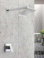 cheap -Shower Faucet Set - LED Contemporary Chrome Mount Inside Ceramic Valve Bath Shower Mixer Taps