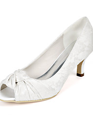 ivory satin low heel wedding shoes