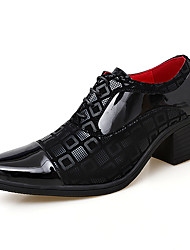 cheap -Men&#039;s Oxfords Dress Shoes Vintage Classic Wedding Party &amp; Evening PU Non-slipping Height-increasing Red White Black Fall Winter