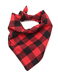 cheap -dog bandana bibs pet plaid scarf triangle head scarfs accessories neckerchief for small and medium dog (1 pack red)