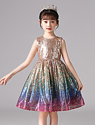 Girls glitzendes Festive Dress Princess Knee Length Lace Dresses Party Dress