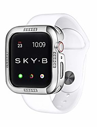 cheap -skyb dash protective jewelry case for apple watch series 1, 2, 3, 4, 5, 6, se devices - silver color for 44mm apple watch
