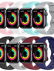 cheap -[8 pack] funeng silicone bands compatible with apple watch band 44mm 42mm for men women, sport wristbands for iwatch series se/6/5/4/3/2/1 (s,silver+black+winered+gray+navyblue+light blue+white+pink)
