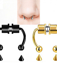 cheap -Nose Ring / Nose Stud / Nose Piercing Simple European Trendy Women&#039;s Body Jewelry For Street Holiday Rivet Stainless Steel + A Grade ABS Gold Rainbow Black 1 PC