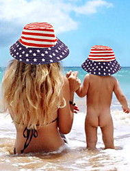 cheap -Mommy and Me American National Day Hats Flag Daily Wear Print Blue Matching Outfits