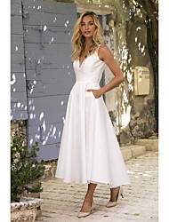 cheap -Women&#039;s A Line Dress Maxi long Dress White Sleeveless Solid Color Summer Casual 2022 S M L XL 2XL