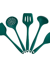 cheap -Green Silicone Kitchen Utensils Set Non-stick Cookware Cooking Tool Spatula Ladle Shovel Silicone Kitchenware