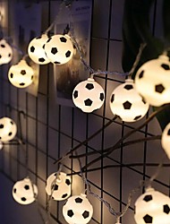 cheap -LED Football String Lights Euro Cup 3M 1.5M Battery or USB Operation World Cup DIY Football Fairy Lights Bar KTV Club Party Children&#039;s Room Decoration