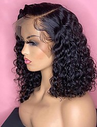 cheap -Short Curly Bob Lace Front Human Hair Wigs With Baby Hair Brazilian 13X4 Lace Closure Wig For Women Deep Wave Wig 180%