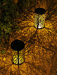 cheap -Solar Lights Outdoor Waterproof Solar Garden Lamp Hanging Solar Lanterns Retro Hollow Solar Projector Lights with Handle For Yard Tree Fence Patio Landscape Lighting
