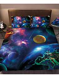 cheap -Galaxy Starry Duvet Cover Set Quilt Bedding Sets Comforter Cover,Queen/King Size/Twin/Single(Include 1 Duvet Cover, 1 Or 2 Pillowcases Shams),3D Digktal Print
