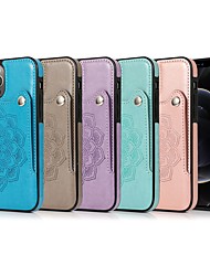 cheap -Phone Case For Apple Back Cover iPhone 12 Pro Max 11 SE 2020 X XR XS Max 8 7 6 Card Holder Shockproof Dustproof Graphic PU Leather
