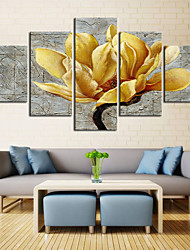 cheap -Wall Art Canvas Prints Painting Artwork Picture Yellow Plant Floral Home Decoration Décor Rolled Canvas No Frame Unframed Unstretched
