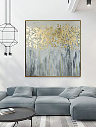 cheap -Oil Painting Handmade Hand Painted Wall Art Modern Gold Foil Tree Abstract Home Decoration Decor Rolled Canvas No Frame Unstretched