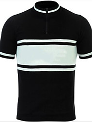 cheap -CAWANFLY Men&#039;s Short Sleeve Cycling Jersey Geometic Vintage Bike Tracksuit Jersey Top Road Bike Cycling Black White Polyester Breathable Quick Dry Sports Clothing Apparel / Micro-elastic