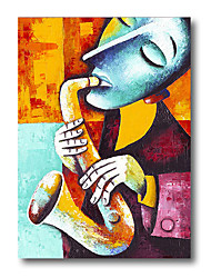 cheap -Oil Painting Handmade Hand Painted Wall Art Abstract Modern Figure Abstract Music Band Home Decoration Decor Stretched Frame Ready to Hang