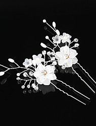 cheap -korean-style hairpins, braided hair, handmade flower headgear, european and american bridal accessories, cross-border foreign trade, pearl hair fork pins