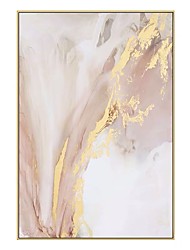 cheap -Oil Painting Handmade Hand Painted Wall Art Abstract Pink Gold Marble Home Decoration Decor Stretched Frame Ready to Hang